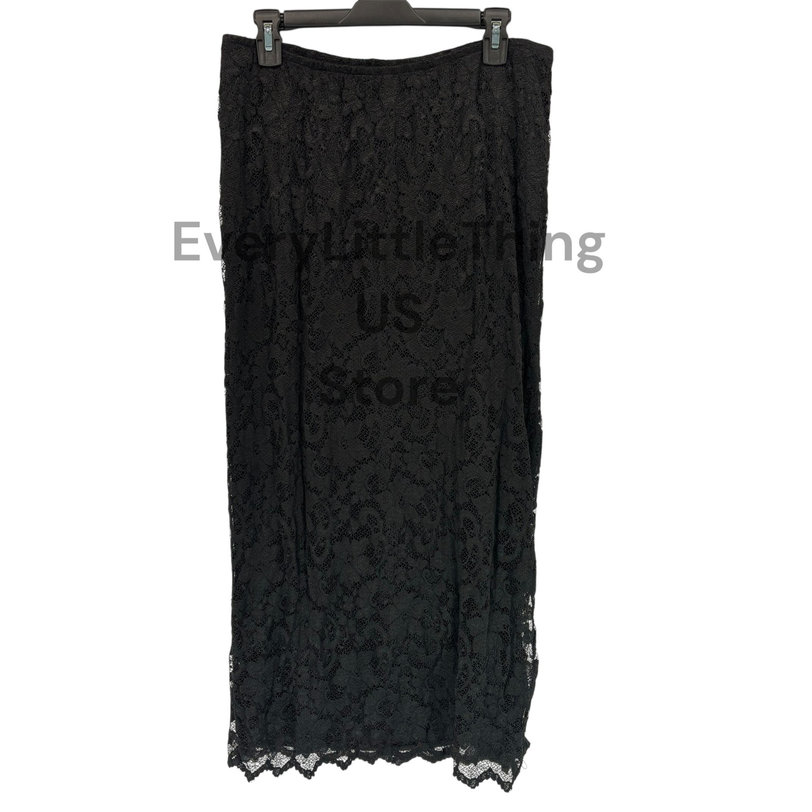 Vintage Maxi Skirt 14/16 Floral Lace Overlay Pull On Whimsigoth 90s Venezia Jean